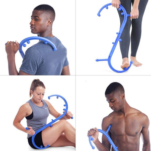Self massager with therapeutic hooks